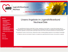 Tablet Screenshot of jugendhilfeverbund-neuhaus.de